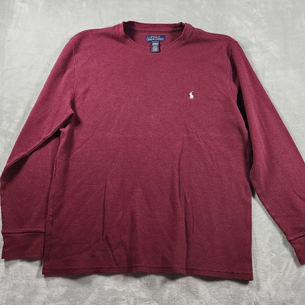 Polo Ralph Lauren Men's Sleep Thermal‎ Shirt Long Sleeve Crew Neck XL Red